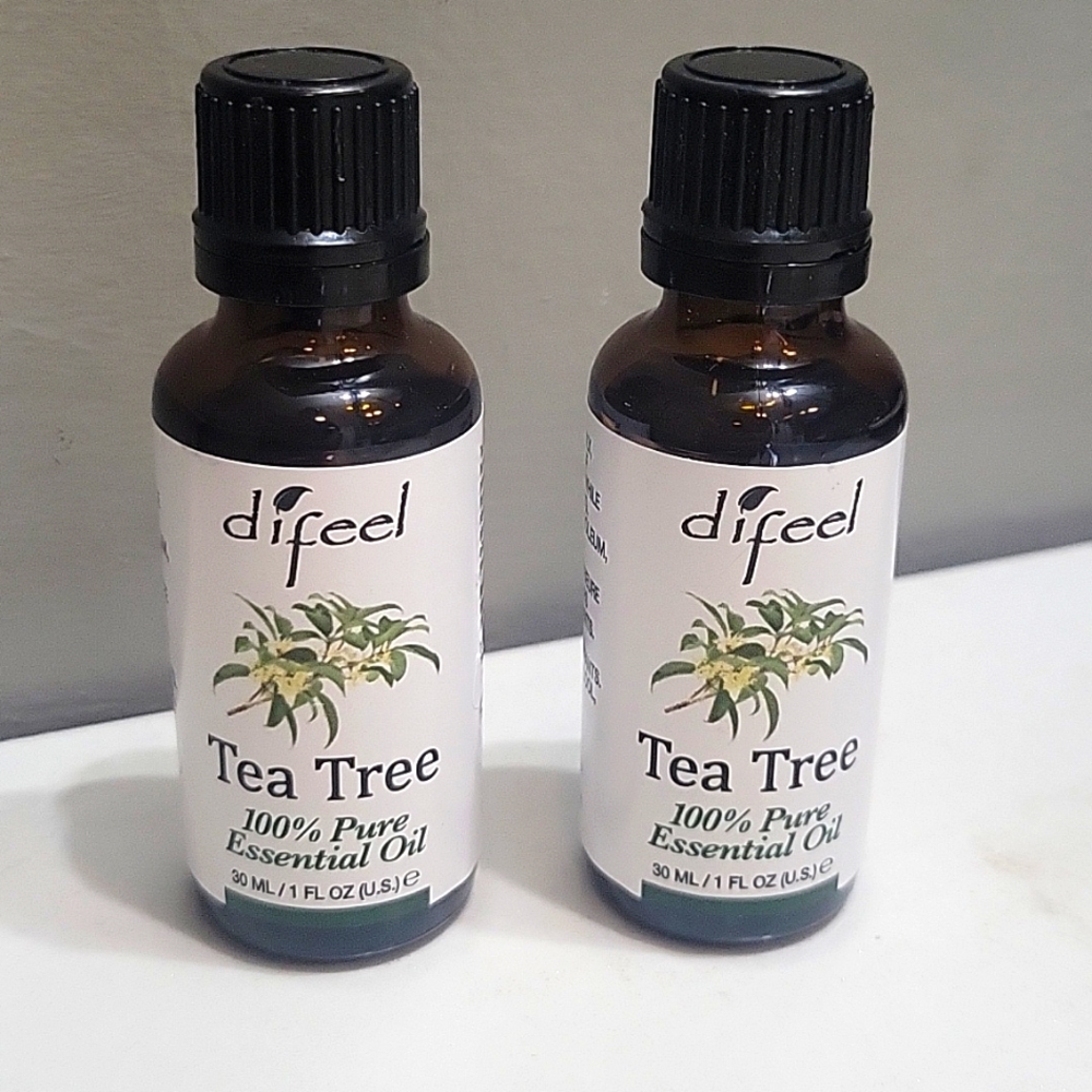difeel 100% Pure Tea Tree Essential Oil 2 Bottles 1floz ea